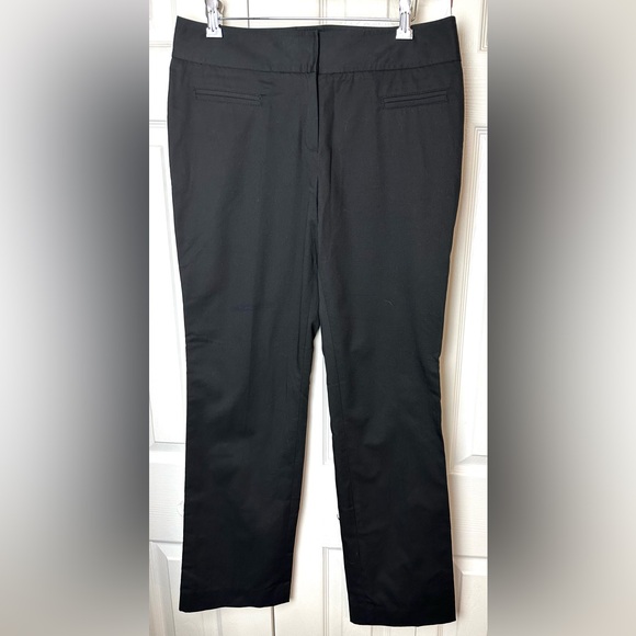 ETCETERA Black Pants Trousers Cotton Blend Flat Front Pockets Workwear Straight - Picture 8 of 8